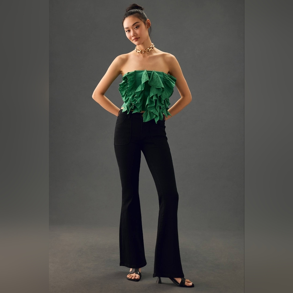 Anthropologie Pilcro The Icon Flare Jeans Size 25 – Black – New With Tags - Picture 2 of 10
